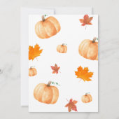 Herfst Baby shower, kleine pompoen, genderneutraal Kaart (Achterkant)