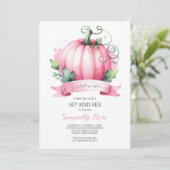 Herfst Baby shower Kleine Pompoen Sip en See Kaart (Staand voorkant)