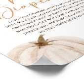 Herfst Baby shower Late Night Luiers Teken Poster (Hoek)