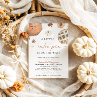 Herfst Baby shower | Little Cutie Pie Kaart