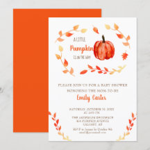 Herfst Baby shower Little Pumpkin Autumn Foliage