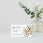 Herfst Baby shower Little Pumpkin Luier Raffle Informatiekaartje (Staand voorkant)