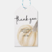 Herfst Baby shower Little Pumpkin Rectangle Cadeaulabel (Voorkant)