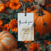 Herfst Baby shower Little Pumpkin Rectangle Cadeaulabel