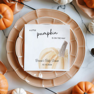 Herfst Baby shower Little Pumpkin Shower Servet