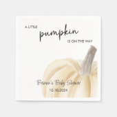 Herfst Baby shower Little Pumpkin Shower Servet (Voorkant)