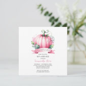 Herfst Baby shower Little Pumpkin Sip and See Kaart (Staand voorkant)