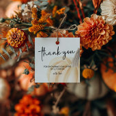 Herfst Baby shower Little Pumpkin Square Bedankjes Labels