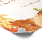 Herfst Baby shower Little Pumpkin Welcome Sign Poster (Hoek)