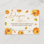 Herfst Baby shower Luier Raffle Informatiekaartje (Voorkant)