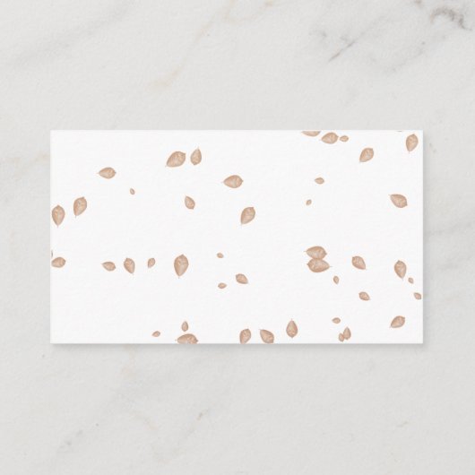 Herfst Baby shower Luier Raffle Informatiekaartje (Achterkant)