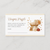 Herfst Baby shower Luier Raffle Informatiekaartje (Voorkant)