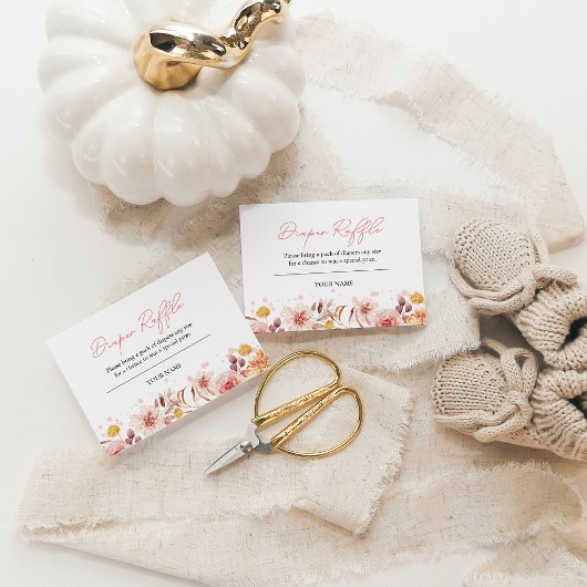 Herfst Baby Shower Luier Raffle Informatiekaartje