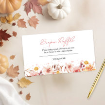 Herfst Baby shower Luier Raffle