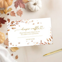 Herfst Baby shower Luier Raffle