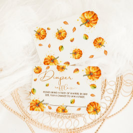 Herfst Baby shower Luier Raffle Informatiekaartje