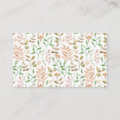 Herfst Baby shower Luier Raffle invoegen Kaart (Achterkant)