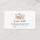 Herfst Baby shower Luier Raffle invoegen Kaart (Voorkant)