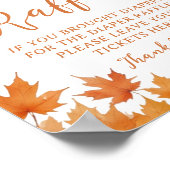 Herfst Baby shower Luier Raffle Poster (Hoek)