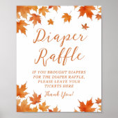 Herfst Baby shower Luier Raffle Poster (Voorkant)