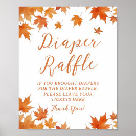 Herfst Baby Shower Luier Raffle Poster