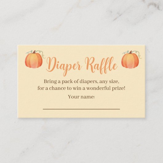 Herfst Baby shower LuierspoelKaarten Informatiekaartje (Voorkant)