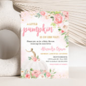 Herfst Baby Shower met Pompoen Bloemen Kaart