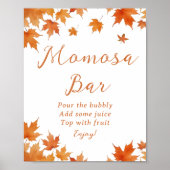 Herfst Baby shower Momosa Bar Poster (Voorkant)