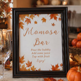 Herfst Baby Shower Momosa Bar Poster