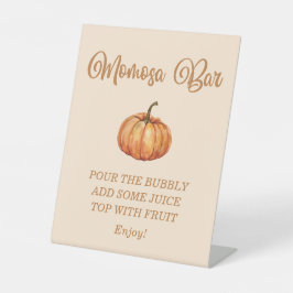 Herfst Baby shower Momosa Bar Reclamebord Met Voetstuk