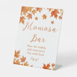 Herfst Baby Shower Momosa Bar Reclamebord Met Voetstuk