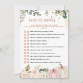 Herfst Baby shower over of onder spel Kaart (Voorkant)