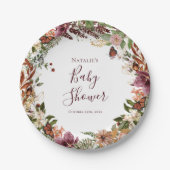 Herfst Baby shower Papier Bord (Voorkant)