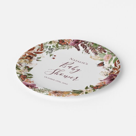 Herfst Baby shower Papier Bord (Gekanteld)