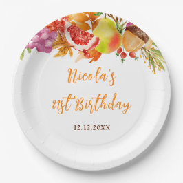 Herfst Baby Shower Papieren Bordje