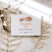 Herfst Baby shower Pompoen Baby shower Luier Raffl Informatiekaartje