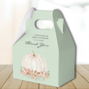 Herfst Baby shower pompoen Bedankdoosjes