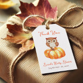Herfst Baby shower Pompoen en Uil Herfst Bedankt Cadeaulabel