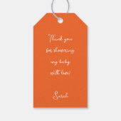 Herfst Baby shower Pompoen en Uil Herfst Bedankt Cadeaulabel (Achterkant)