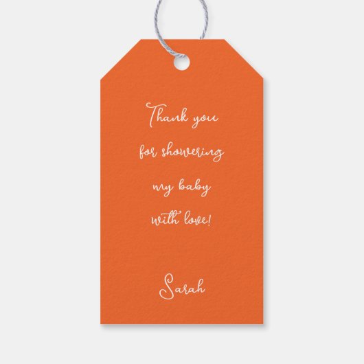 Herfst Baby shower Pompoen en Uil Herfst Bedankt Cadeaulabel (Achterkant)