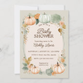 Herfst baby shower pompoen herfst pompoen kaart (Voorkant)