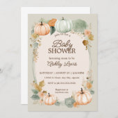 Herfst baby shower pompoen herfst pompoen kaart (Voorkant / Achterkant)