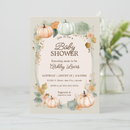 Herfst baby shower pompoen herfst pompoen kaart