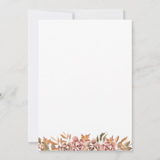 Herfst Baby shower pompoen Kaart (Achterkant)