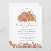 Herfst Baby shower pompoen Kaart (Voorkant / Achterkant)