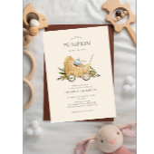 Herfst Baby shower pompoen op de weg Uitnodiging