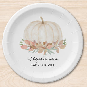 Herfst Baby shower pompoen Papieren Bordje