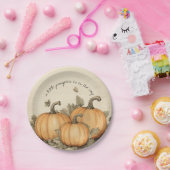 Herfst Baby shower pompoen patch Papieren Bordje (Feest)