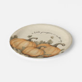 Herfst Baby shower pompoen patch Papieren Bordje (Gekanteld)