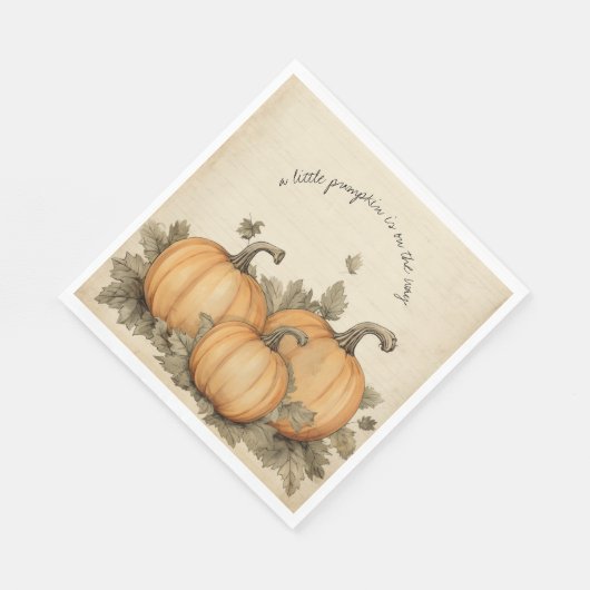 Herfst Baby shower pompoen patch Servet (Hoek)